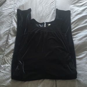 Black velvet jumpsuit